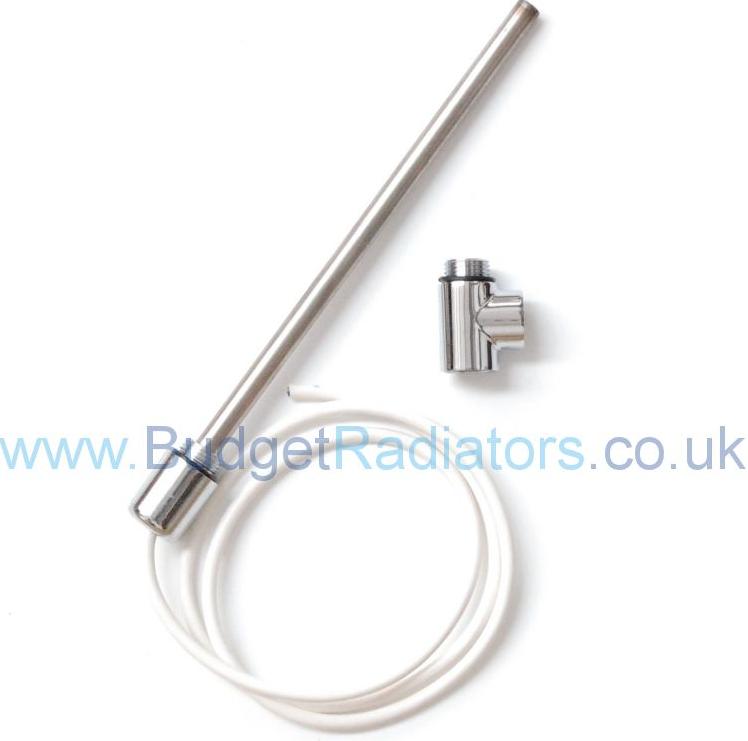 Electric Element with 1.2m Cable & White/Chrome Cap - 600W
